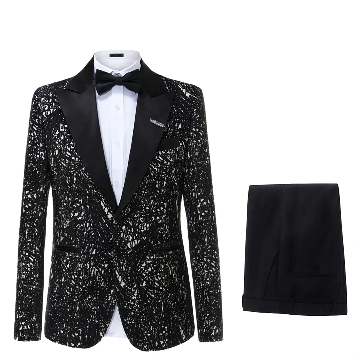 Aidase Elegant Mens Suits 2024 Formal Peaked Lapel Slim Fit Suit Purple Tuxedo Groom 2 Piece Set Wedding Suits For Men (Jacket Pant)