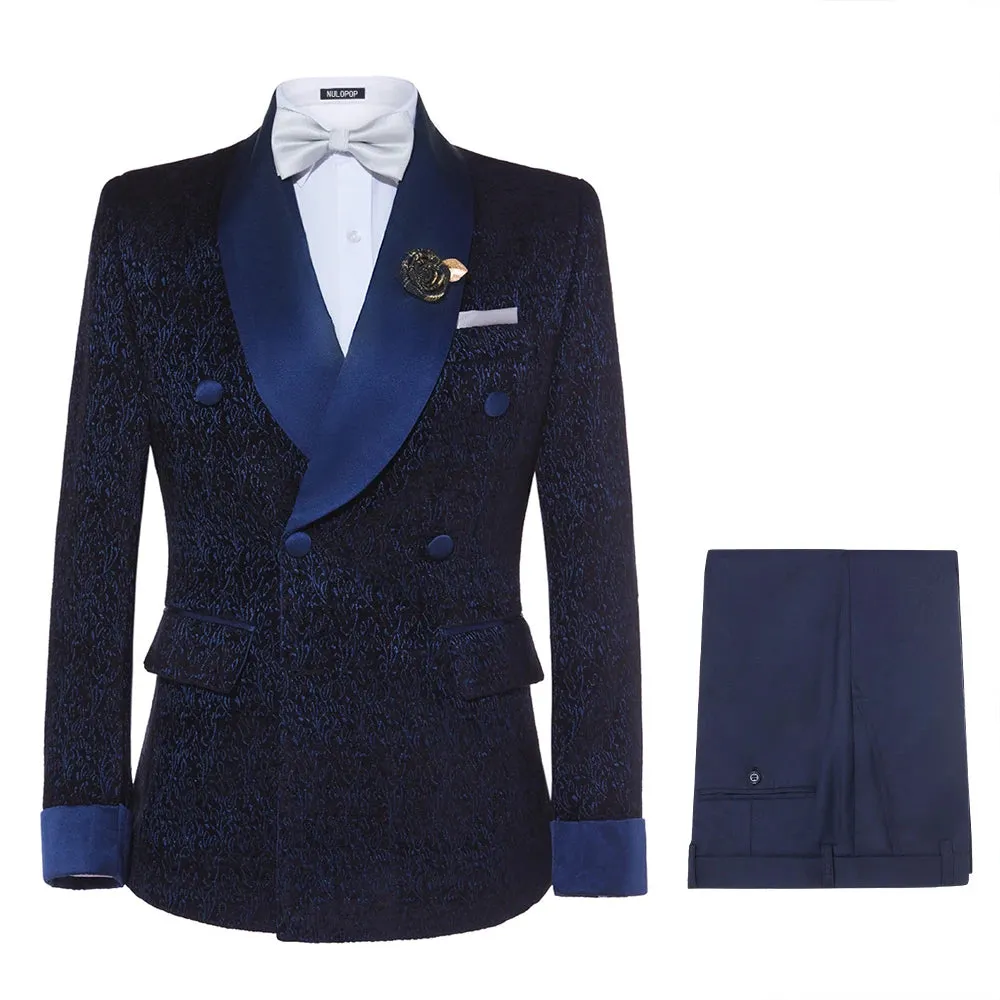 Aidase Elegant Mens Suits 2024 Formal Peaked Lapel Slim Fit Suit Purple Tuxedo Groom 2 Piece Set Wedding Suits For Men (Jacket Pant)