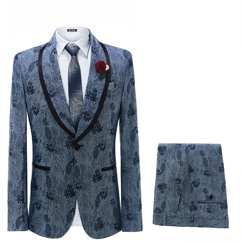 Aidase Elegant Mens Suits 2024 Formal Peaked Lapel Slim Fit Suit Purple Tuxedo Groom 2 Piece Set Wedding Suits For Men (Jacket Pant)