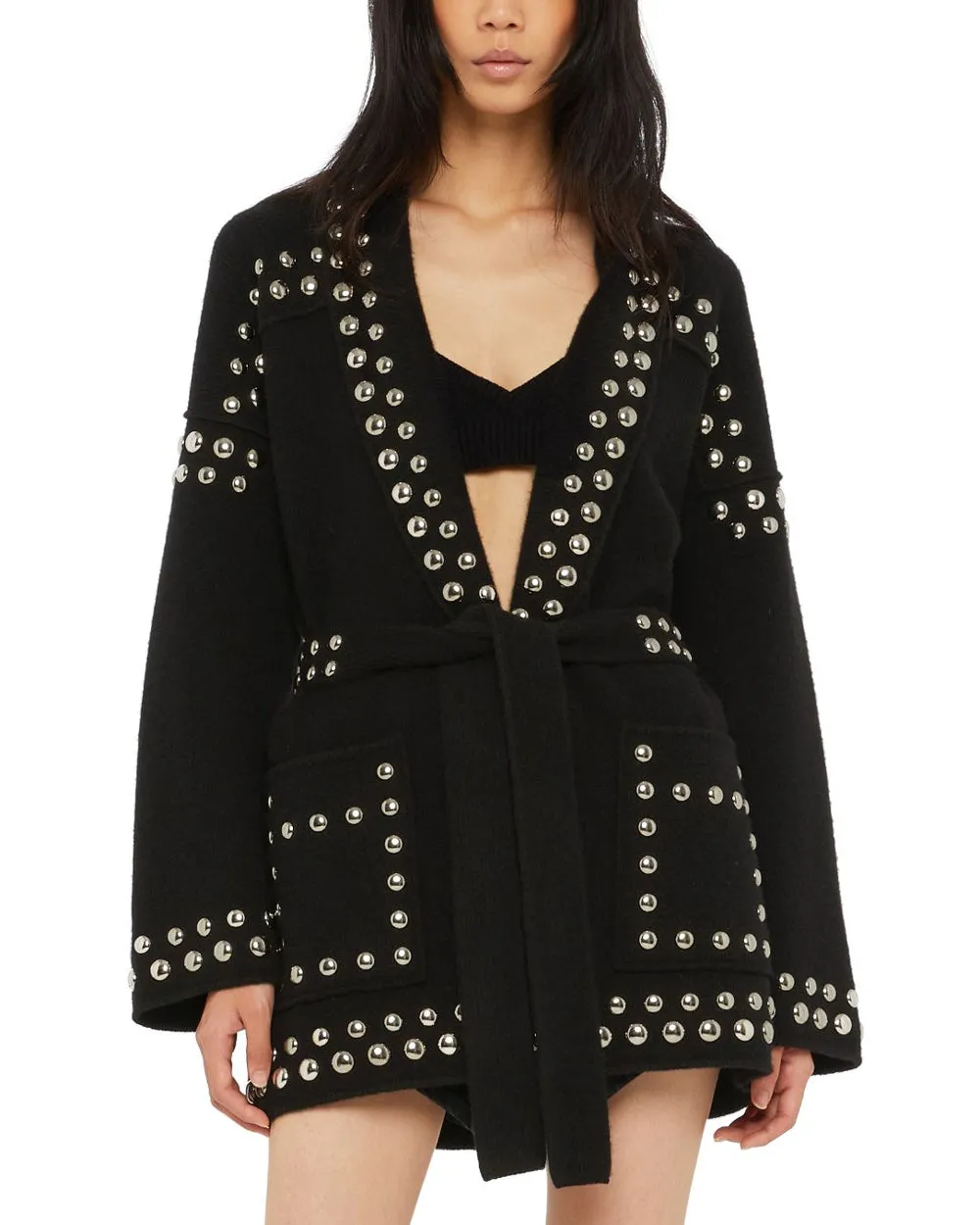 Black Love and Studs Cardigan