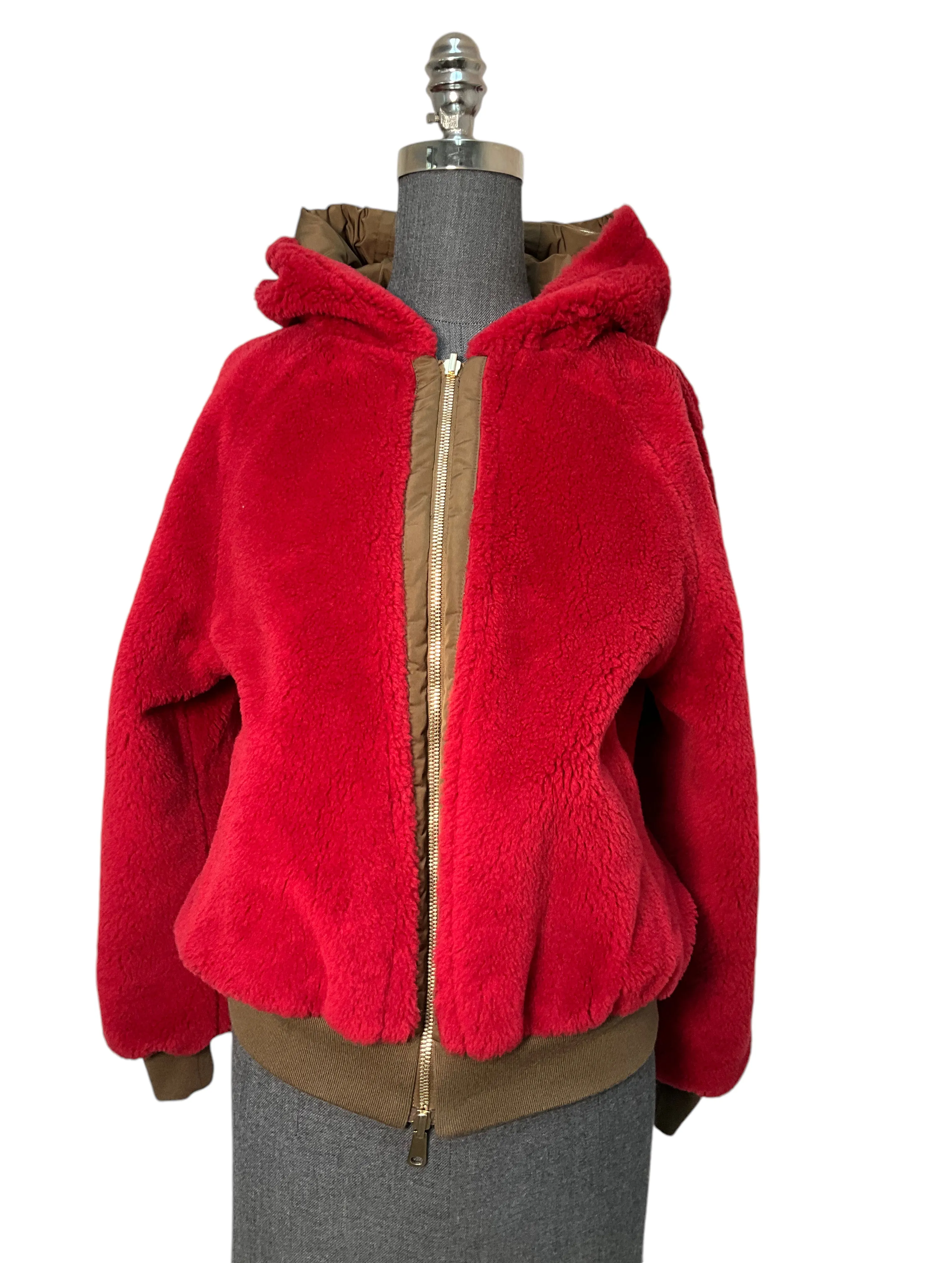 Brunello Cucinelli Reversible Cashemre Hooded Bomber Jacket Size S NWT