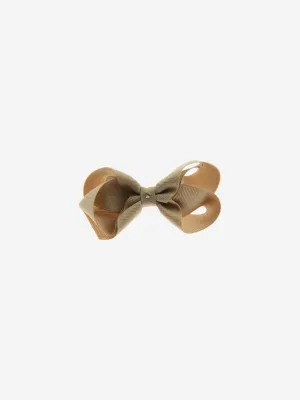 Dotty Daydreams Girls Oatmeal Bow Hairclip
