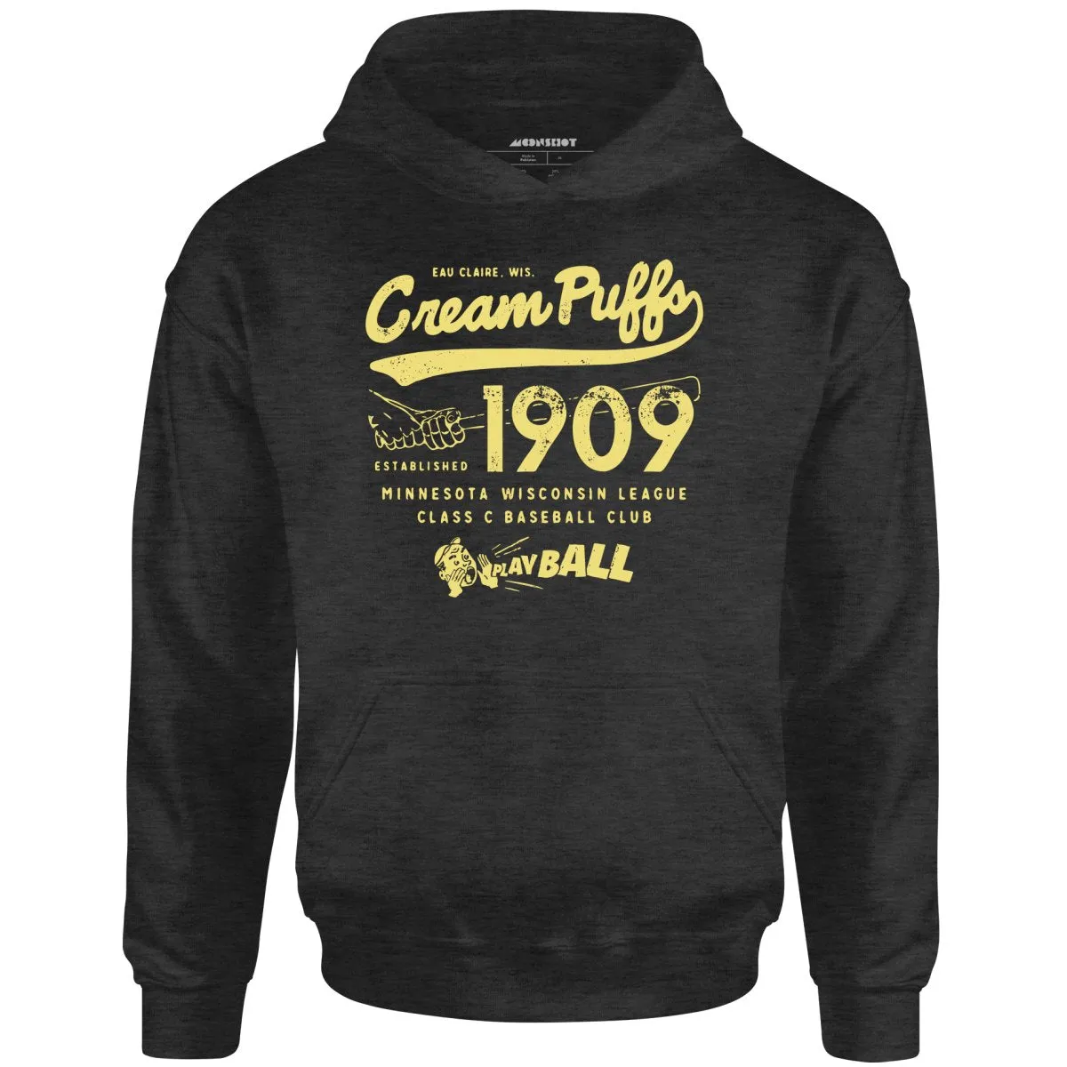 Eau Claire Cream Puffs - Wisconsin - Vintage Defunct Baseball Teams - Unisex Hoodie