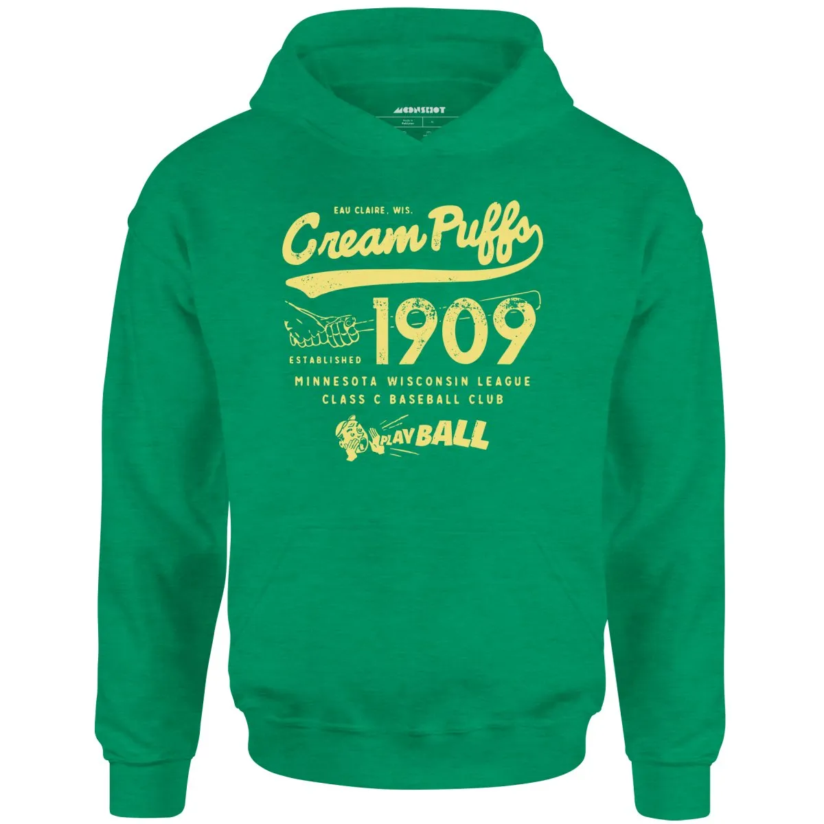 Eau Claire Cream Puffs - Wisconsin - Vintage Defunct Baseball Teams - Unisex Hoodie