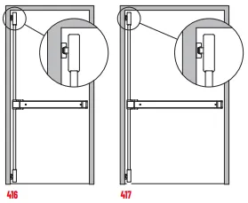 Exidor 416/417 Touch Bar Panic Bolt with Horizontal Latches