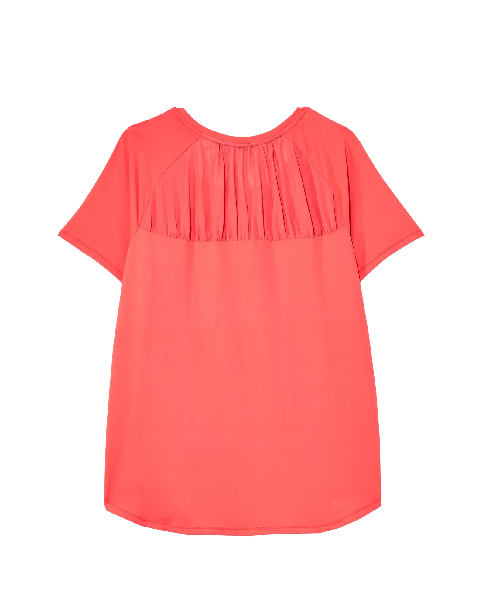 Fern Tee with Mesh Details | Coral