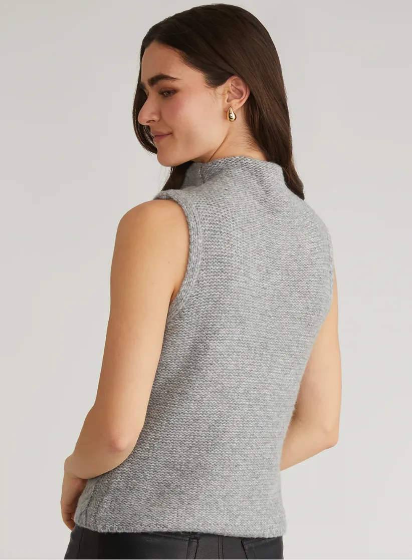 KENDALL FUNNEL NECK CABLE VEST