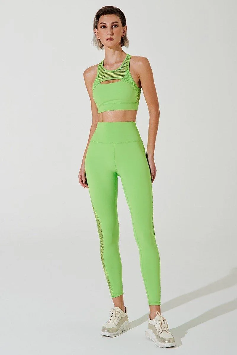 K'Halessi Mesh Legging - Floures Green