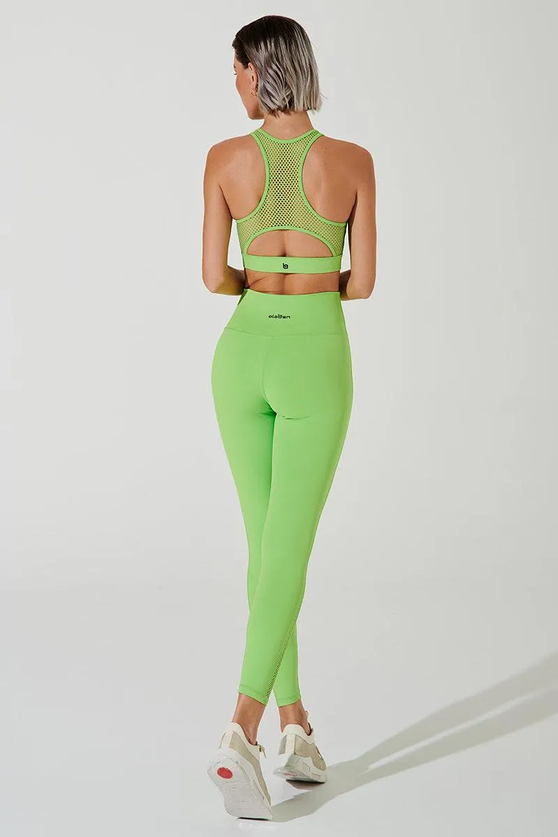 K'Halessi Mesh Legging - Floures Green