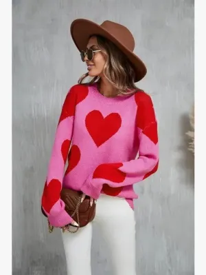 Love Heart Knit Pullover