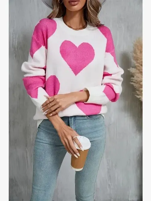 Love Heart Knit Pullover
