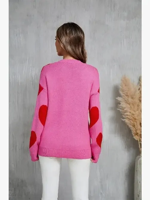 Love Heart Knit Pullover