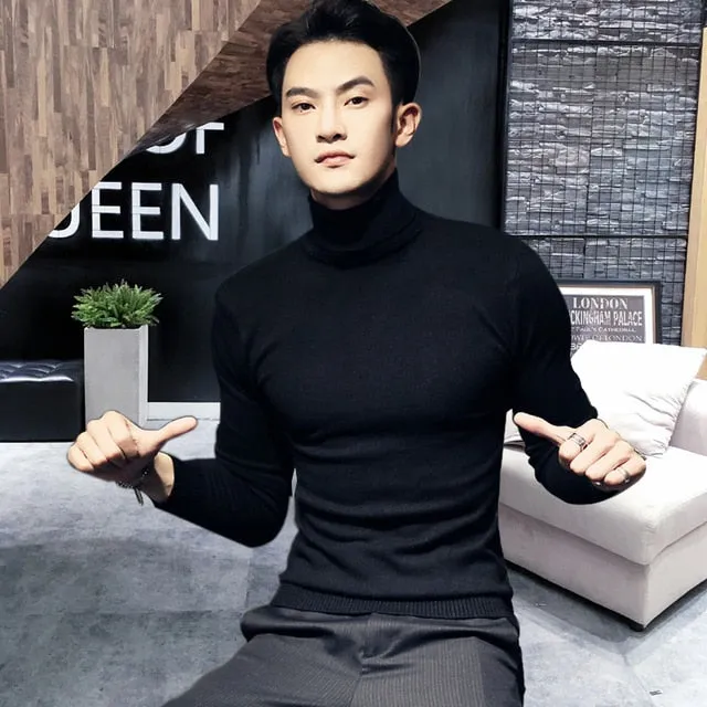 Men's Cashmere Turtleneck Sweater
