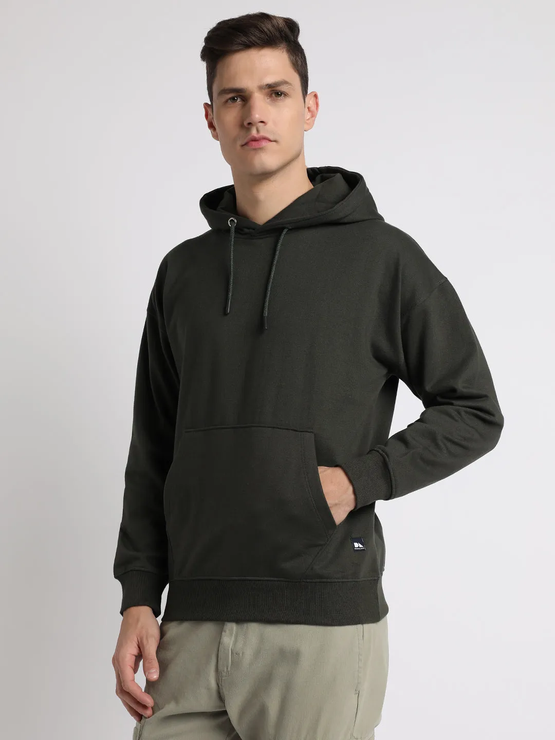 Men's Olive Hooded Sweatshirt