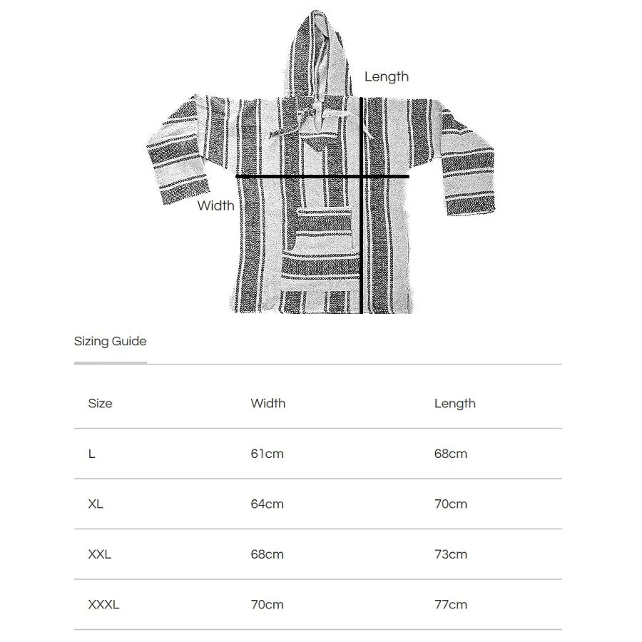 Mexican Baja Hoodie - Black