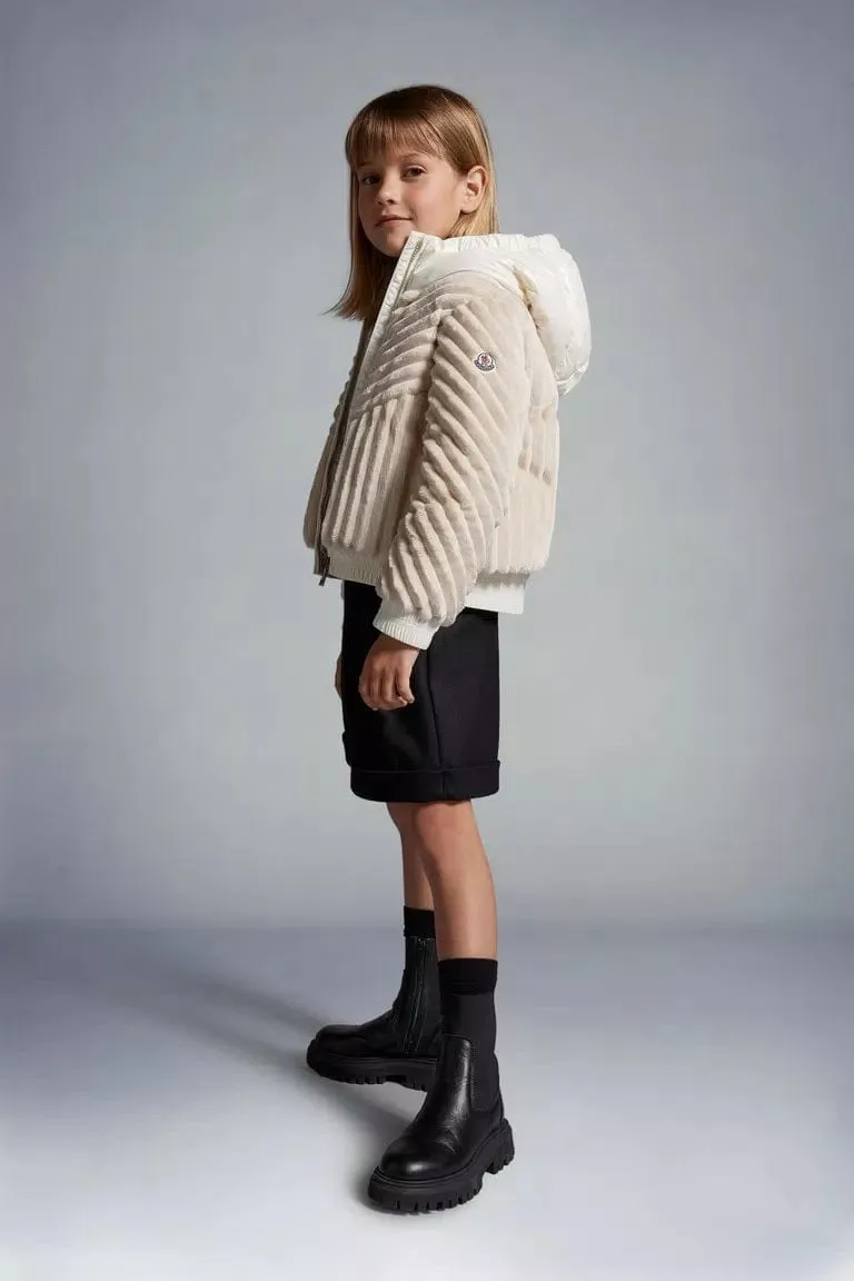 Moncler Enfant Girls Down Pedrix Jacket in Ivory
