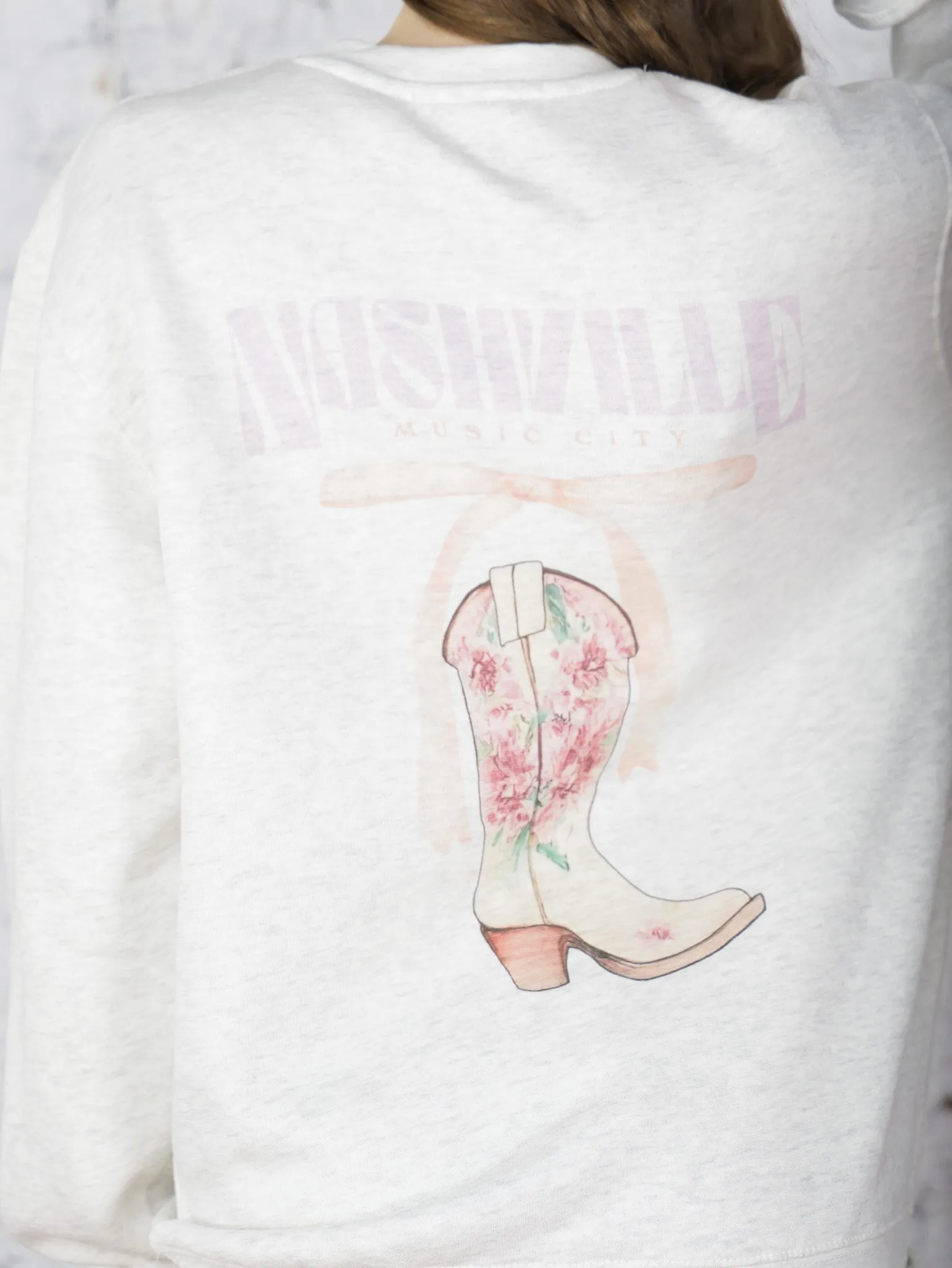 Nashville Boot & Bow Sweatshirt