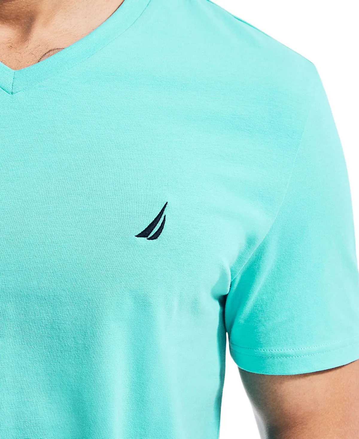 Nautica Men's Regular Fit J-Class Logo Cotton V-Neck T-Shirt , multi