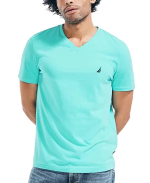 Nautica Men's Regular Fit J-Class Logo Cotton V-Neck T-Shirt , multi