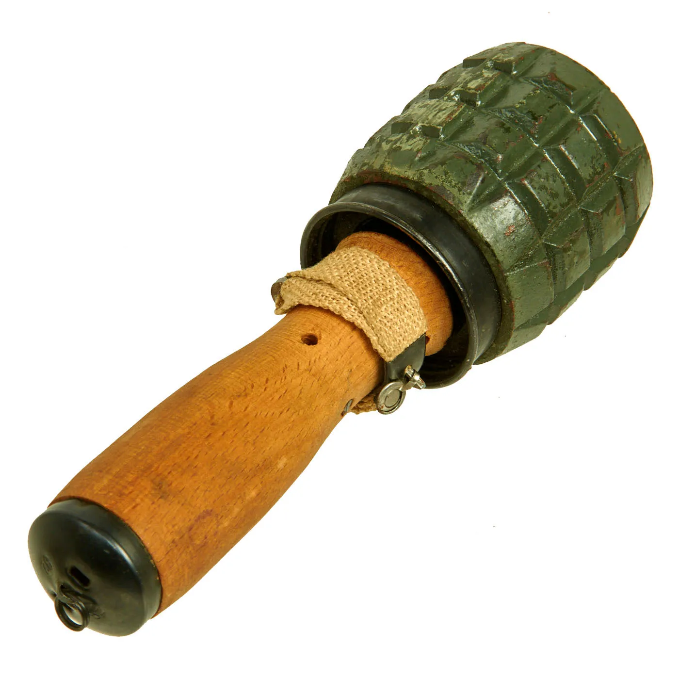 Original Cold War Hungarian 42/48 M Training Hand Grenade with Fragmentation Sleeve - Inert