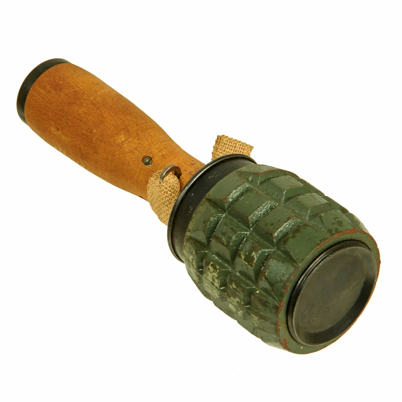 Original Cold War Hungarian 42/48 M Training Hand Grenade with Fragmentation Sleeve - Inert