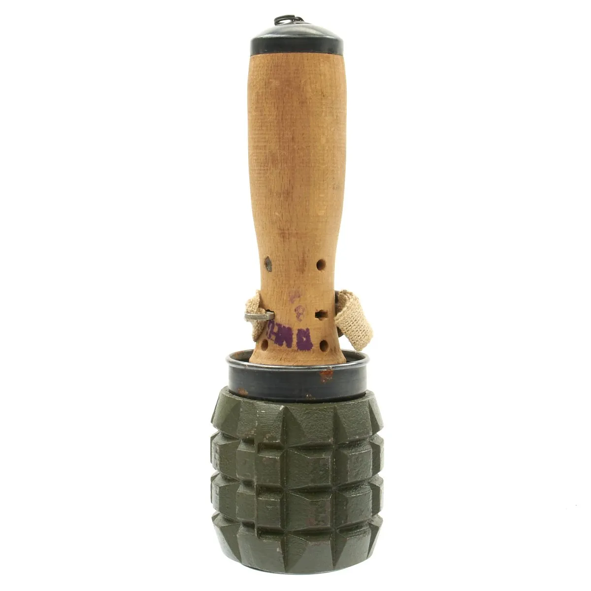 Original Hungarian 42/48 M Training Hand Grenade with Fragmentation Sleeve