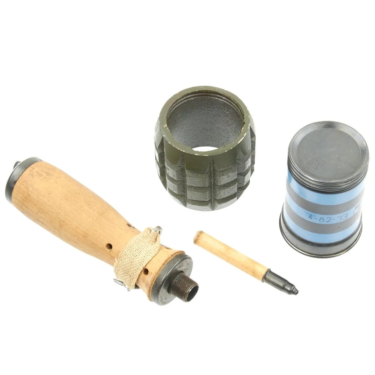 Original Hungarian 42/48 M Training Hand Grenade with Fragmentation Sleeve