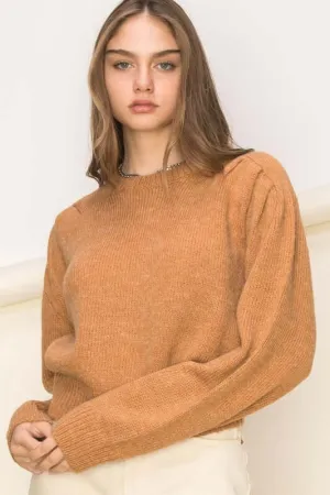 Pink / Brown Demeanor Long Sleeve Sweater