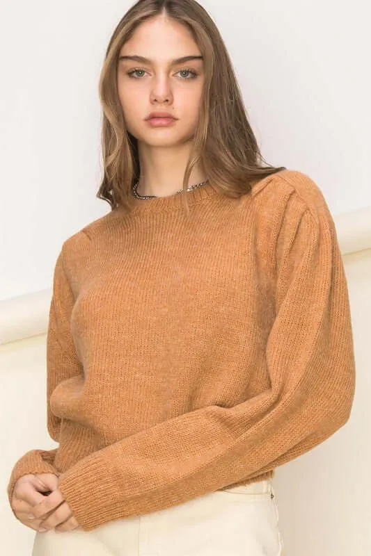 Pink / Brown Demeanor Long Sleeve Sweater