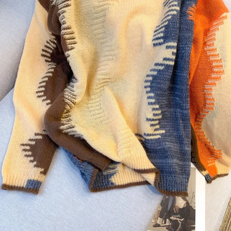 Pre Order:  Waves Long Sleeve Knit Sweater
