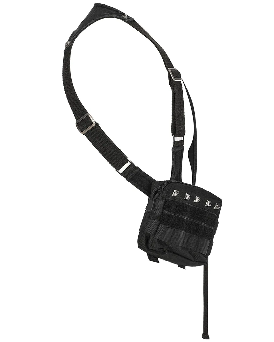 Punk Rave Mens Gothic Apocalyptic Tactical Utility Pockets Studded Harness Top