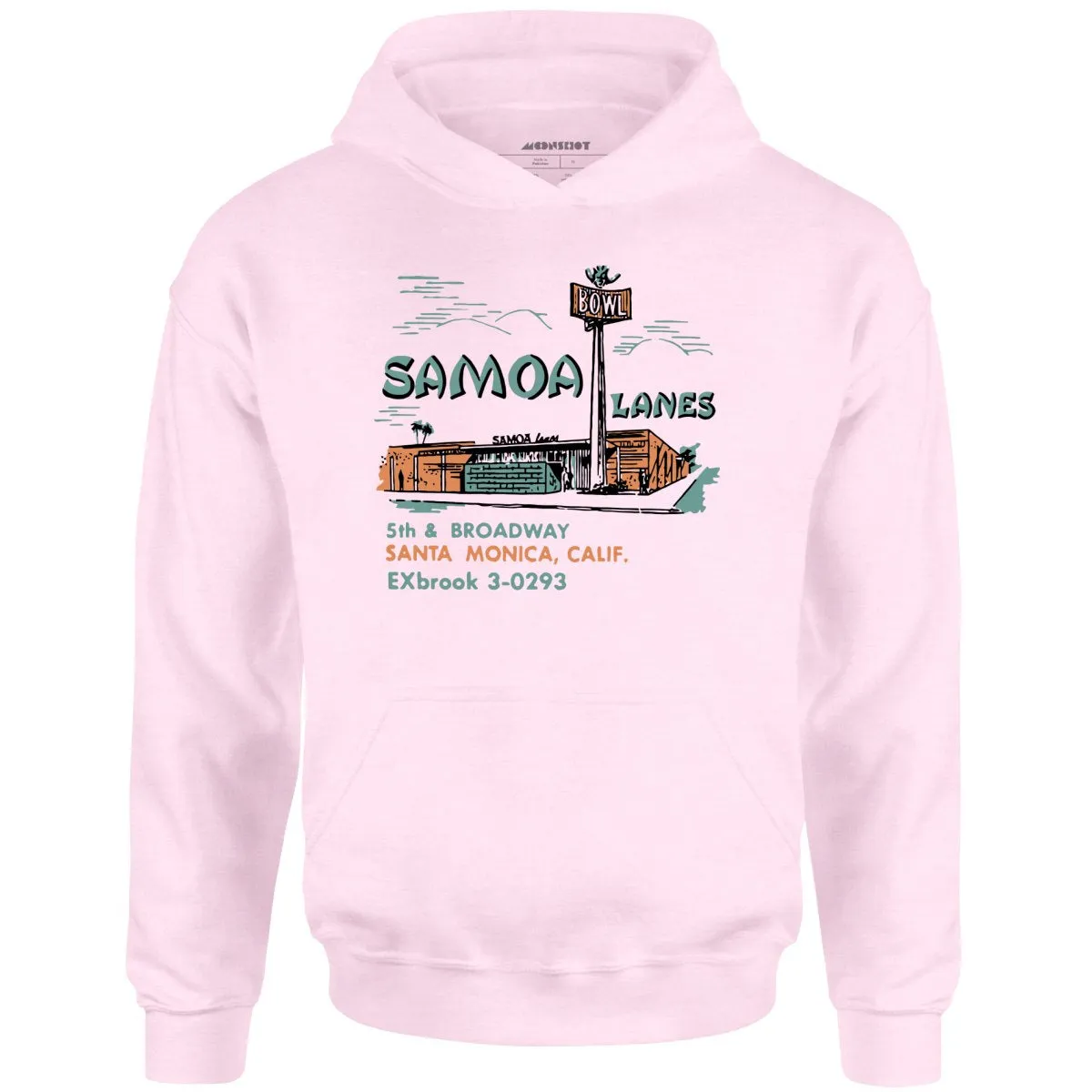 Samoa Lanes - Santa Monica, CA - Vintage Bowling Alley - Unisex Hoodie