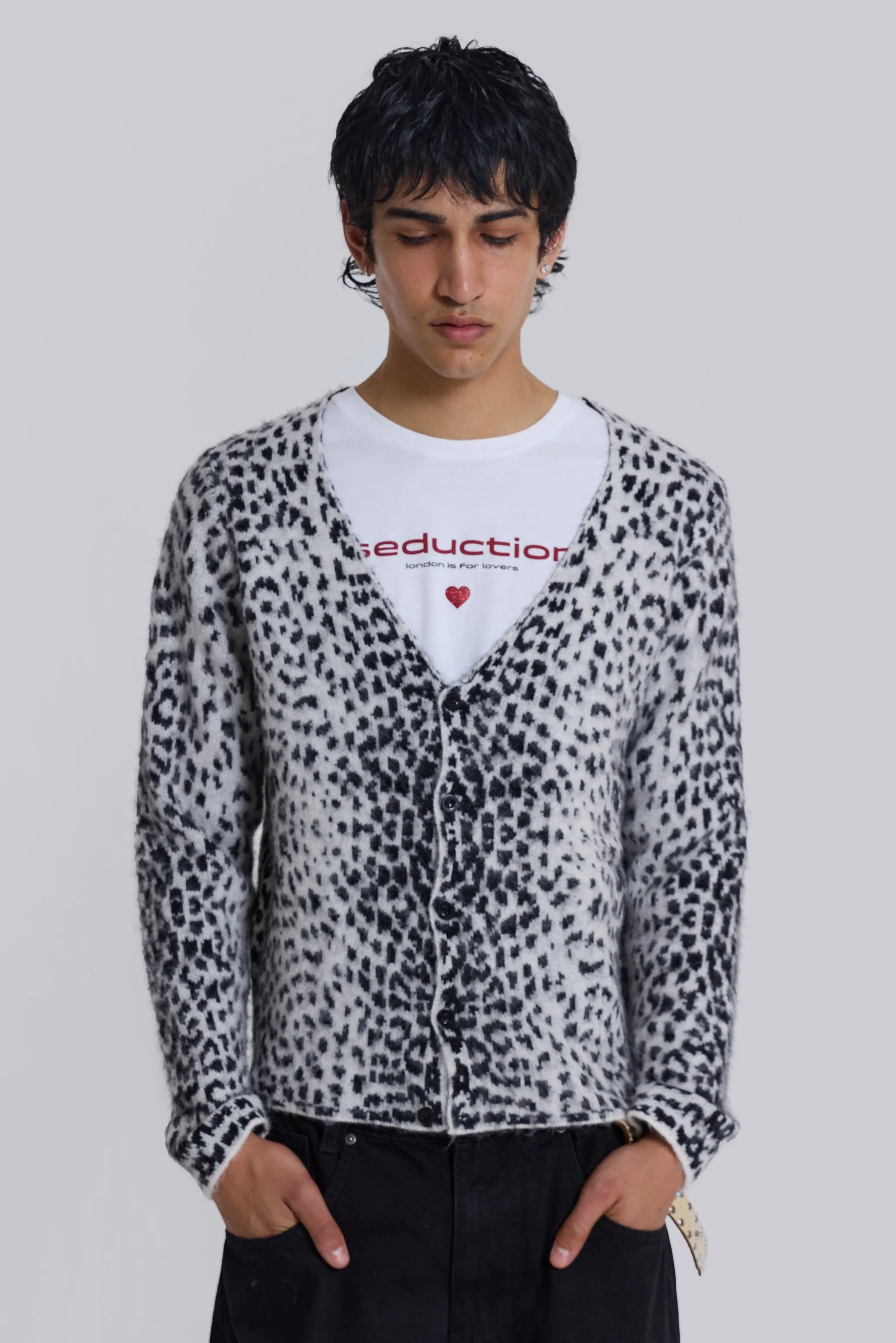 Snow Leopard Chuck Cardigan