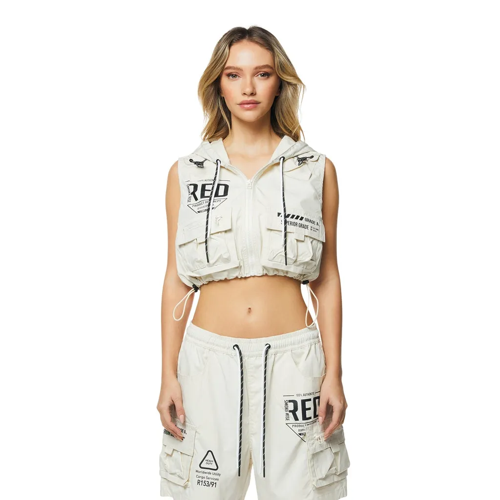 Utility Hooded Vest - Oatmeal