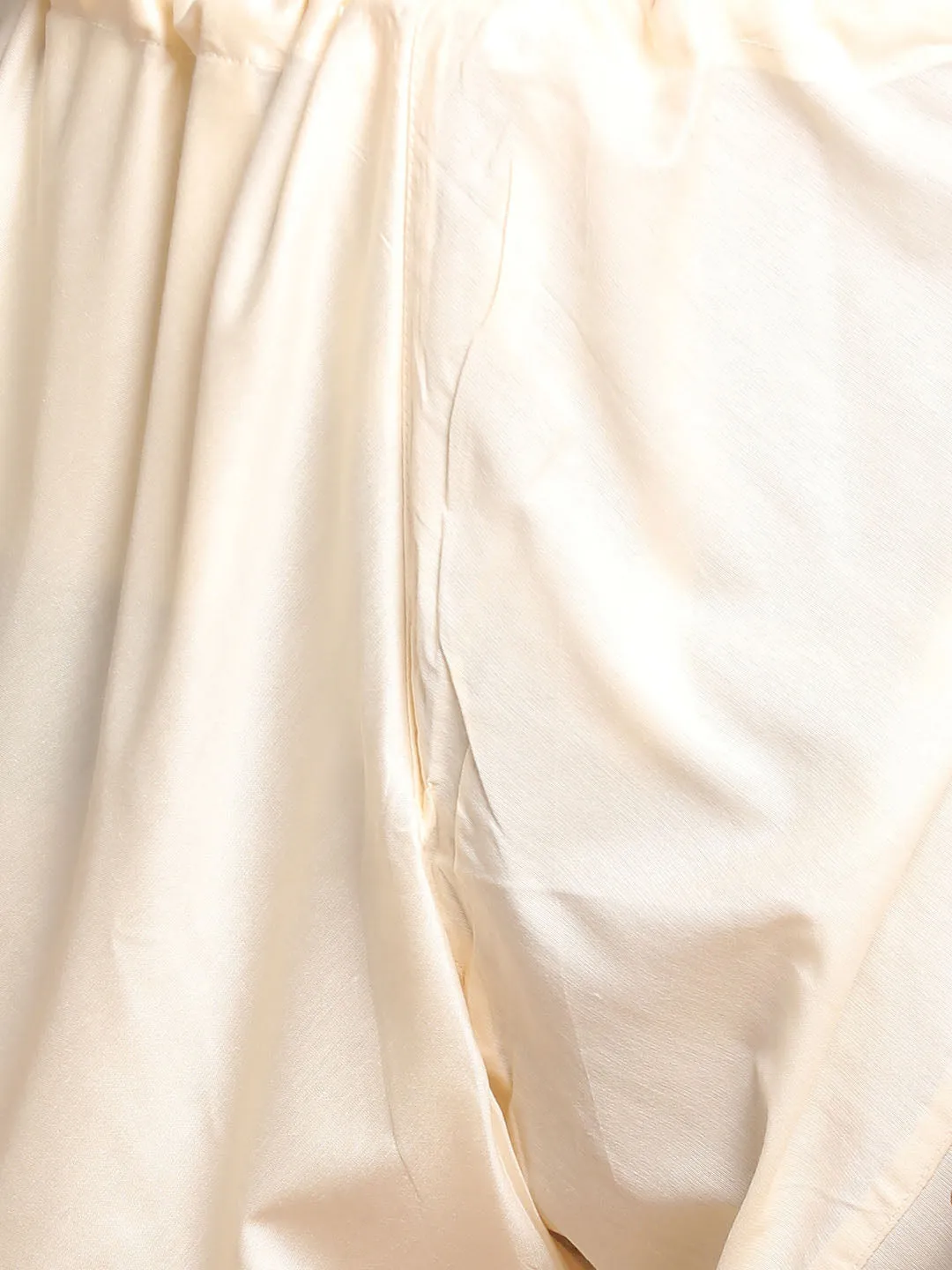 VASTRAMAY Gray Blazer and Cream Kurta Set
