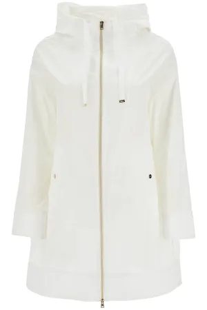 white waterproof 3/4 sleeve parka techn taffeta GC000444D 12483 BIANCO