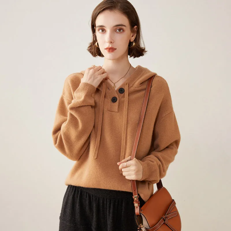Winter Women's Warm Sweater Pure Cashmere Sweater