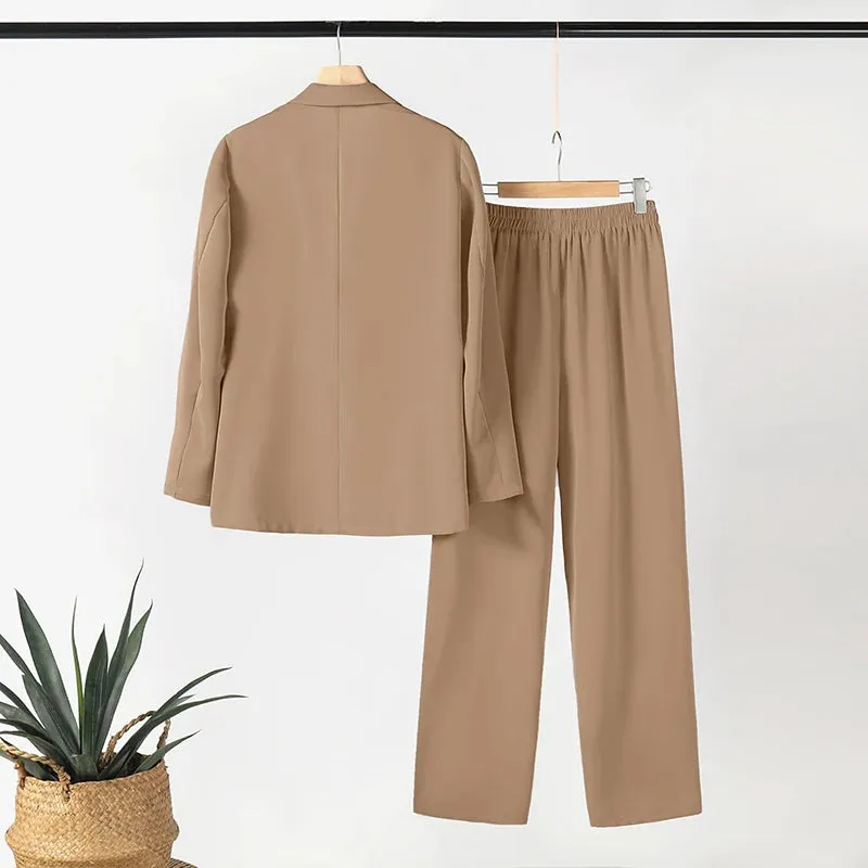 ZANZEA Casual Long Pants Outfit  Women Two Piece Sets Fashion Long Sleeve Lapel Blazer Suits Elegant Office Lady Matching Sets