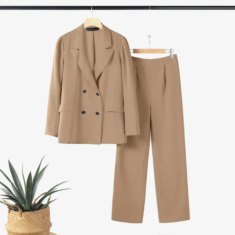 ZANZEA Casual Long Pants Outfit  Women Two Piece Sets Fashion Long Sleeve Lapel Blazer Suits Elegant Office Lady Matching Sets